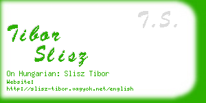 tibor slisz business card